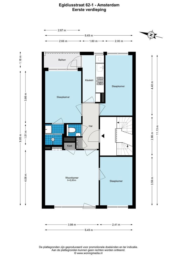 Egidiusstraat 62 1, Amsterdam plattegrond-0