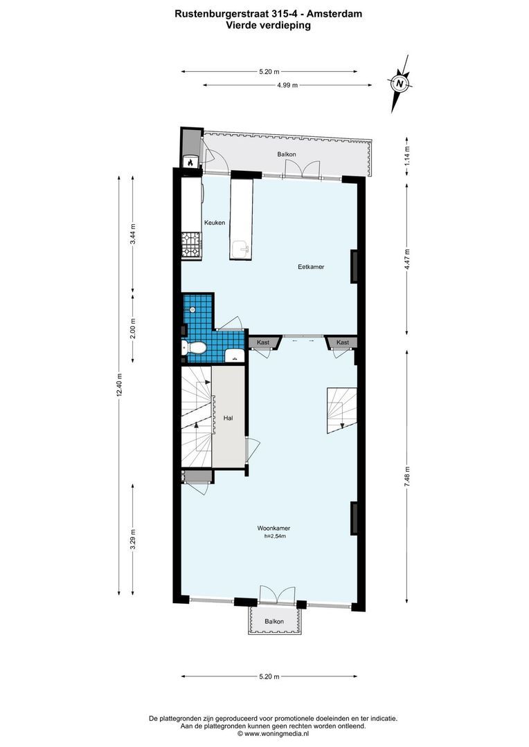Rustenburgerstraat 315 4, Amsterdam plattegrond-1