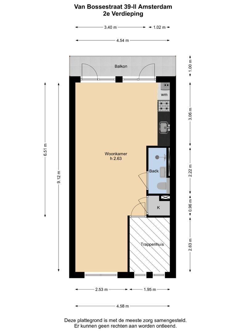 Van Bossestraat 39 2, Amsterdam plattegrond-0