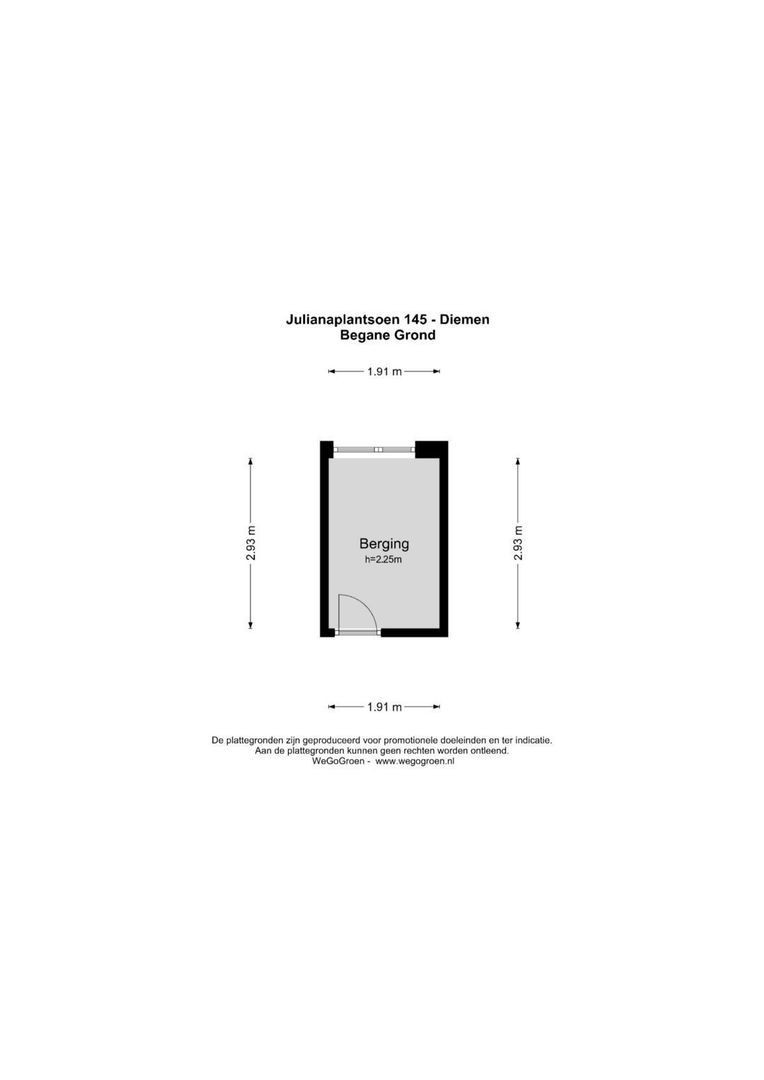 Julianaplantsoen 145, Diemen plattegrond-3