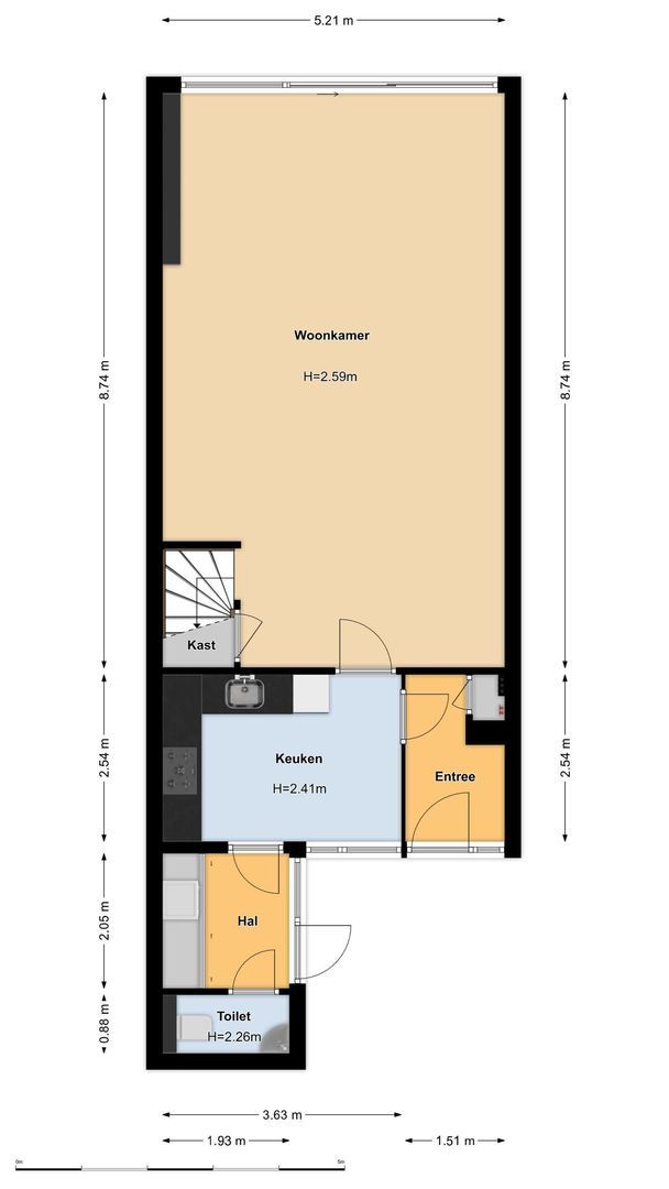 Vlasdonk 23, Diemen plattegrond-0