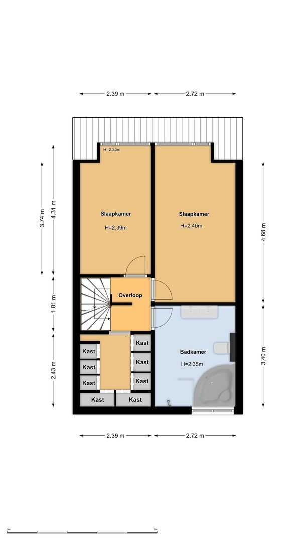 Vlasdonk 23, Diemen plattegrond-1