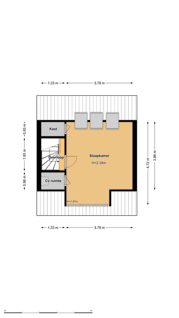 Vlasdonk 23, Diemen plattegrond-2