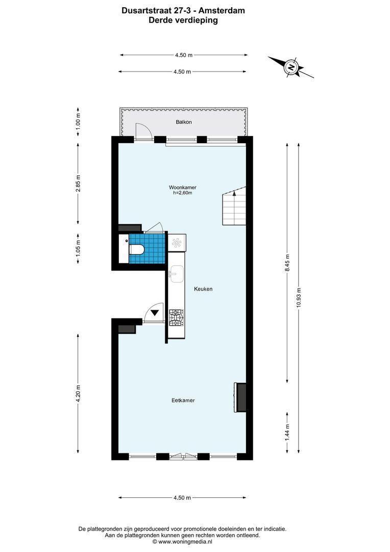 Dusartstraat 27 3, Amsterdam plattegrond-0