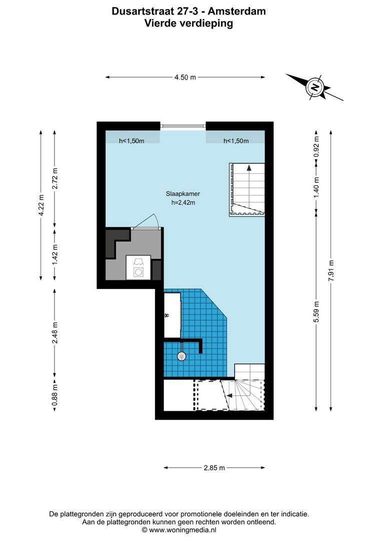 Dusartstraat 27 3, Amsterdam plattegrond-1