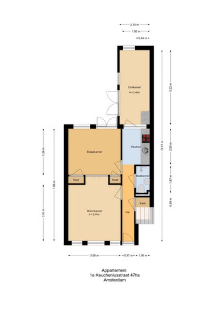 Eerste Keucheniusstraat 47 H, Amsterdam plattegrond-1