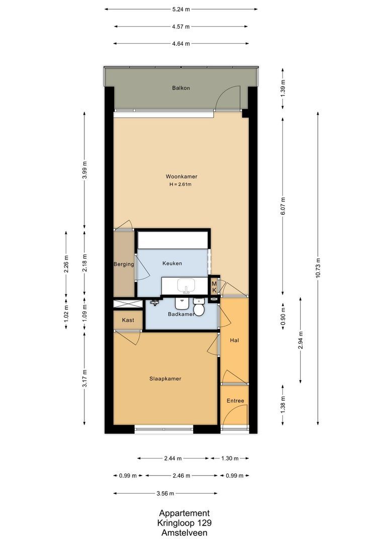 Kringloop 129, Amstelveen plattegrond-0