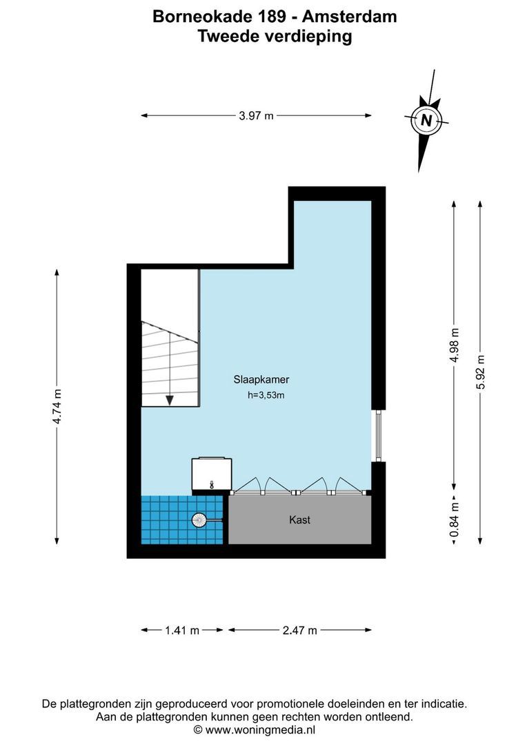 Borneokade 189, Amsterdam plattegrond-2
