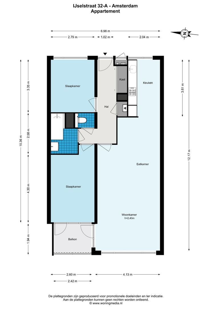 IJselstraat 32 A, Amsterdam plattegrond-0