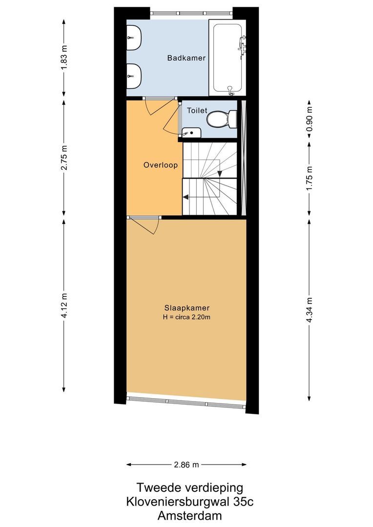 Kloveniersburgwal 35 C, Amsterdam plattegrond-3