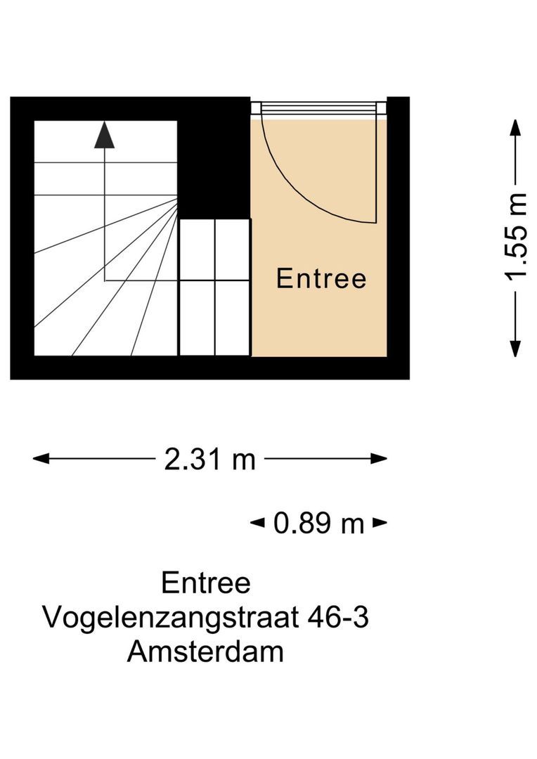 Vogelenzangstraat 46 3, Amsterdam plattegrond-1