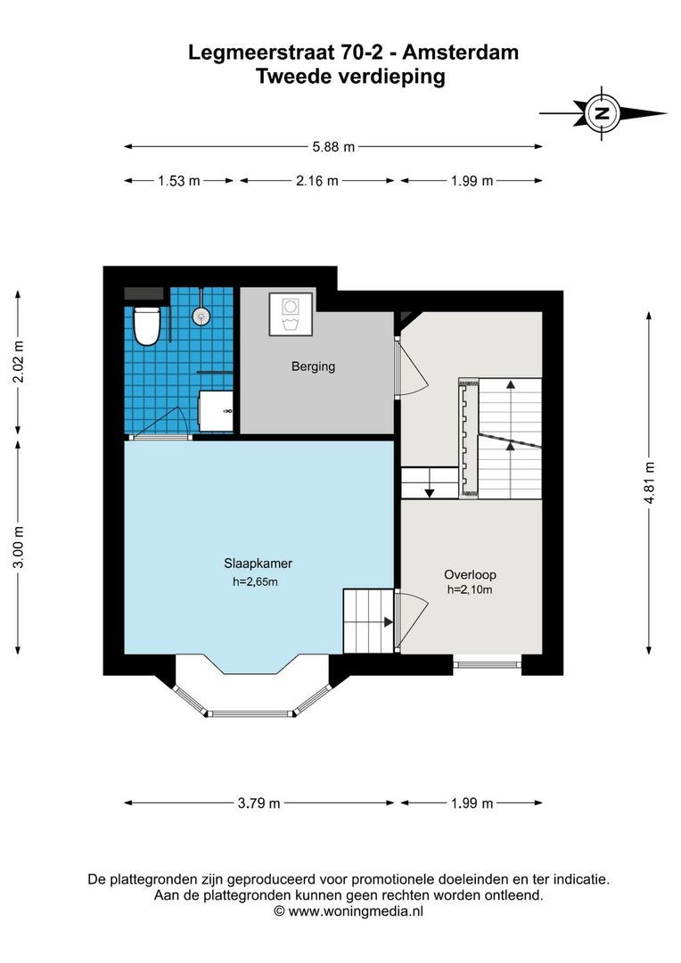 Legmeerstraat 70 2, Amsterdam plattegrond-1