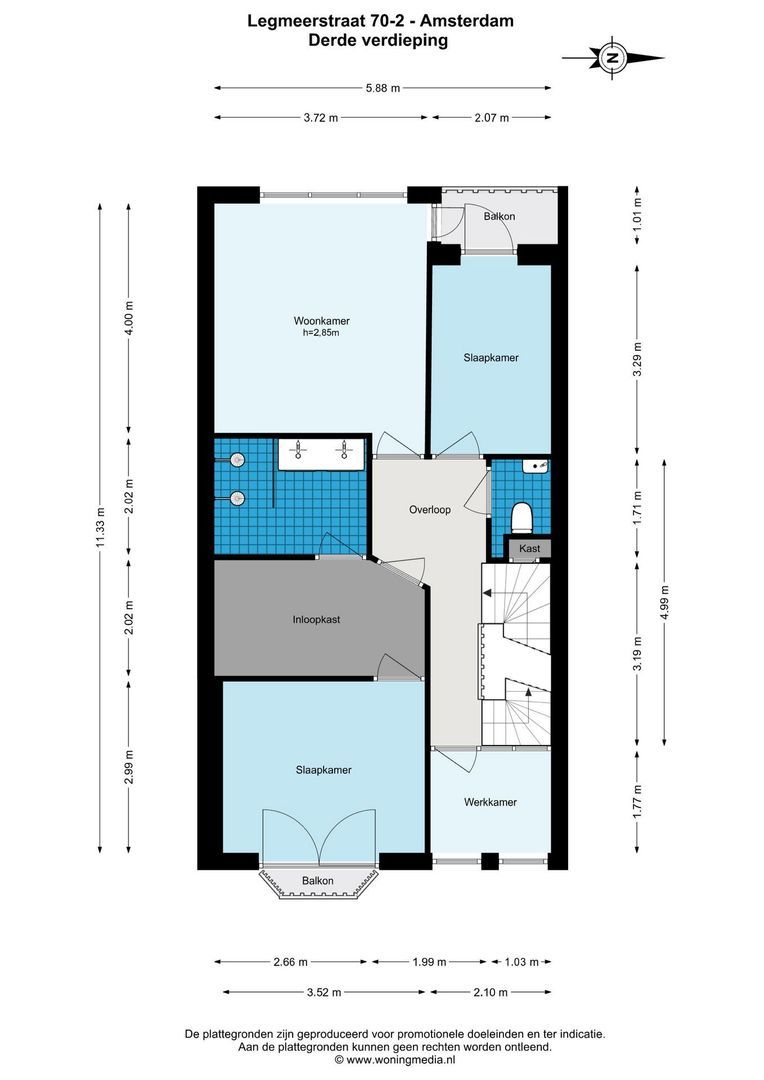 Legmeerstraat 70 2, Amsterdam plattegrond-2