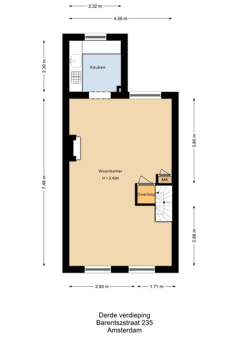 Barentszstraat 235, Amsterdam plattegrond-0