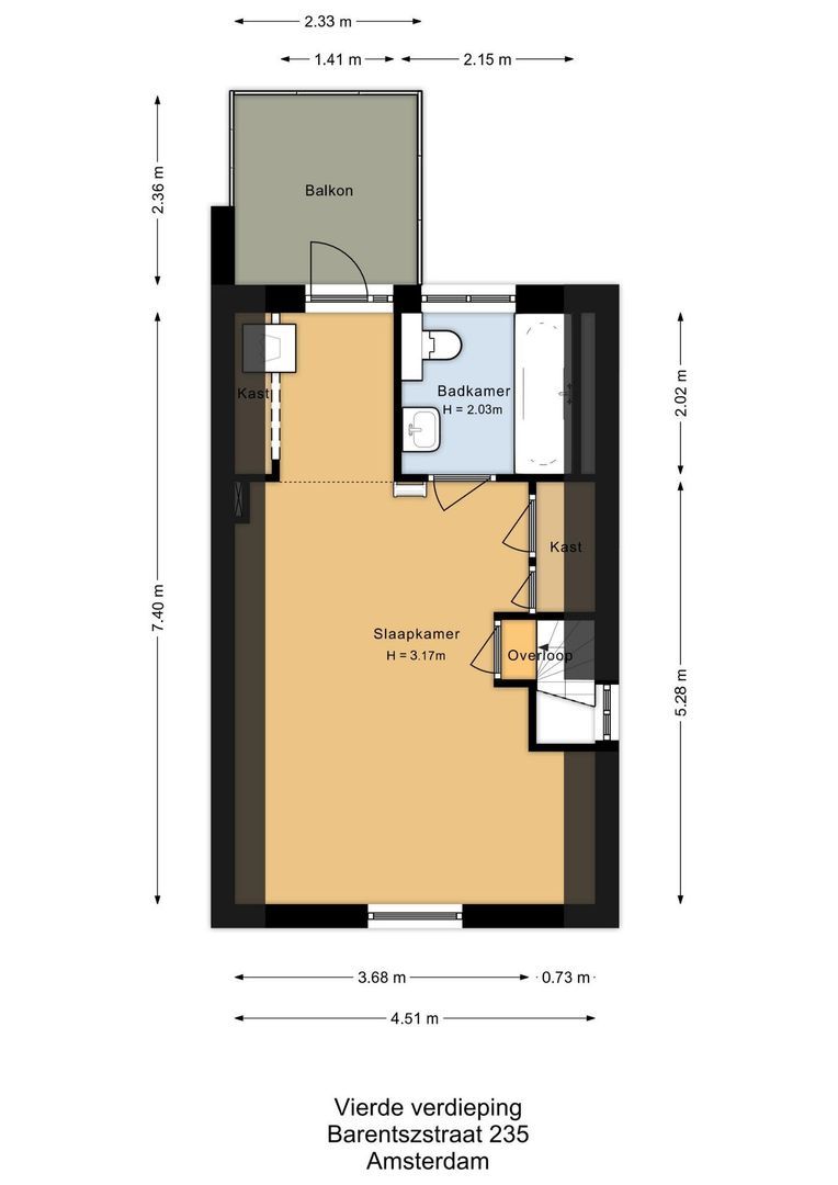 Barentszstraat 235, Amsterdam plattegrond-1