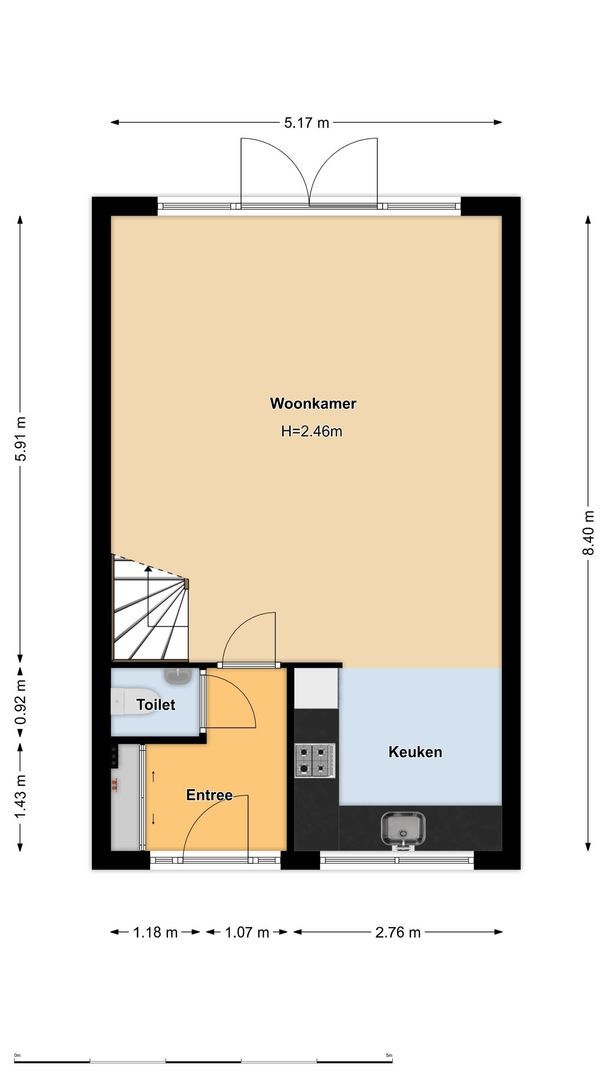 Tjalk 124, Diemen plattegrond-0