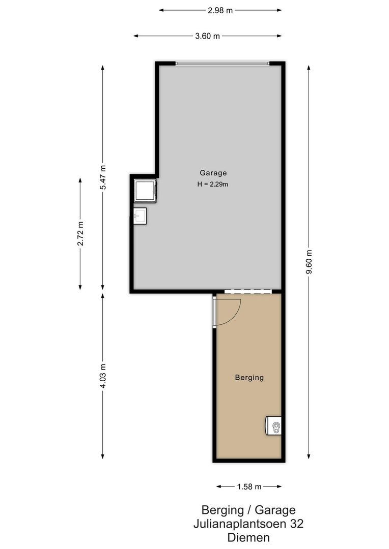 Julianaplantsoen 32, Diemen plattegrond-2