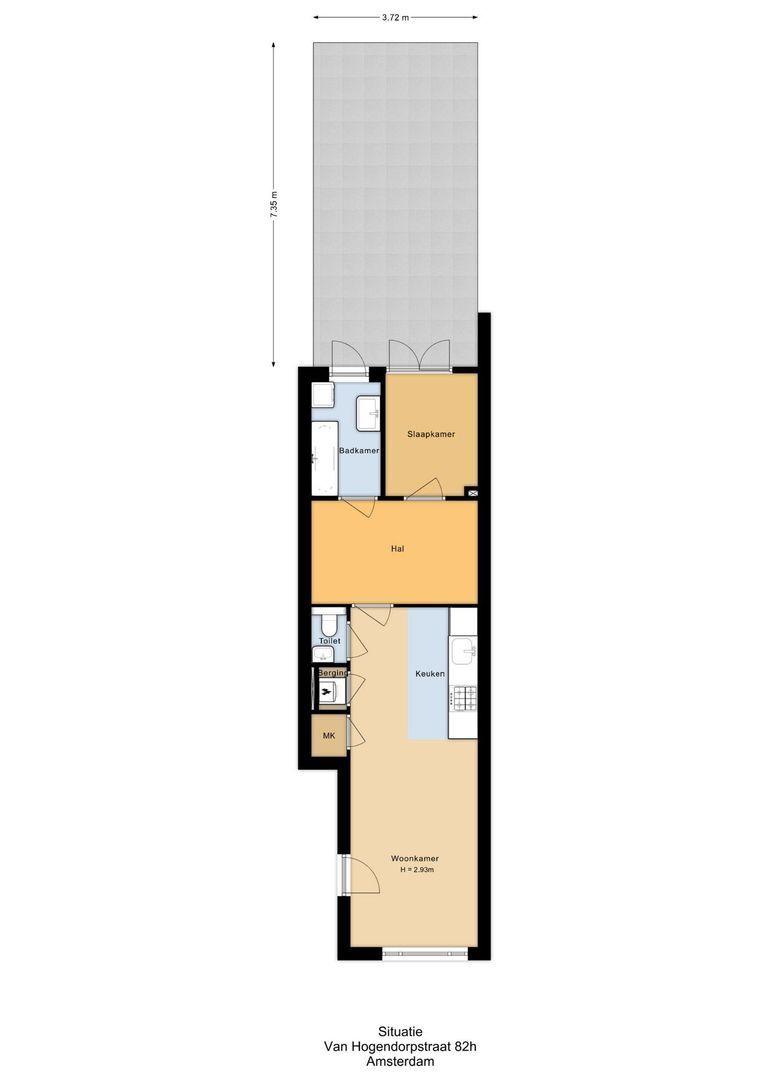 Van Hogendorpstraat 82 H, Amsterdam plattegrond-2