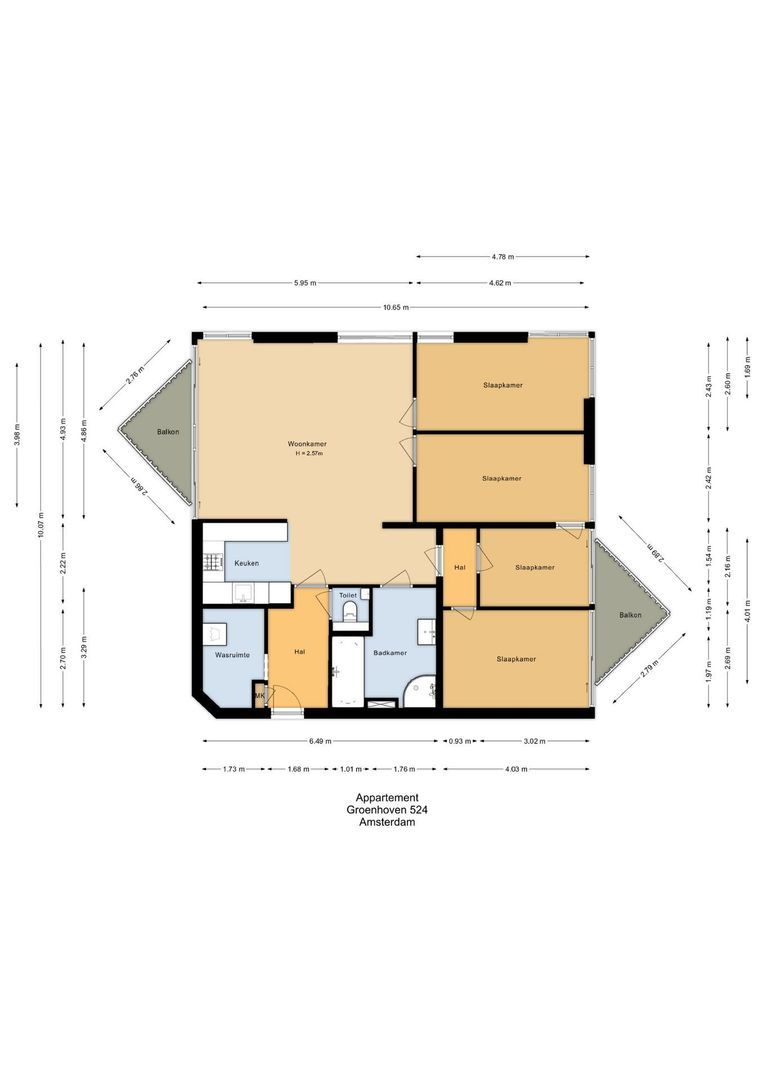Groenhoven 524, Amsterdam plattegrond-0