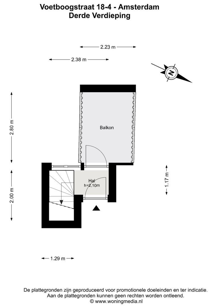 Voetboogstraat 18 4, Amsterdam plattegrond-0