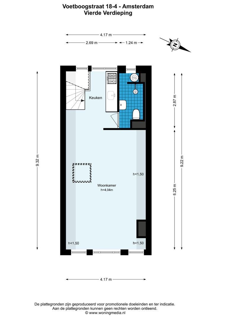 Voetboogstraat 18 4, Amsterdam plattegrond-1