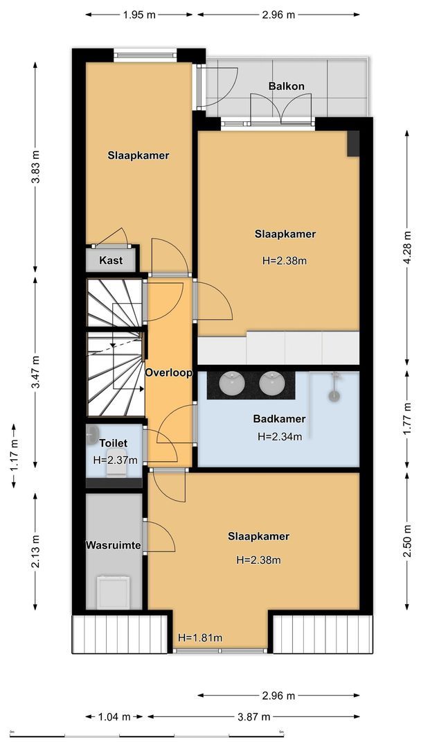 Johannes van der Waalsstraat 9 1, Amsterdam plattegrond-1