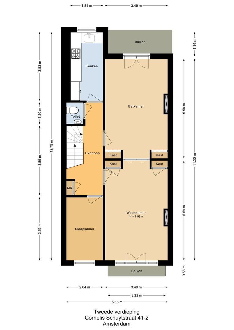 Cornelis Schuytstraat 41 2, Amsterdam plattegrond-1