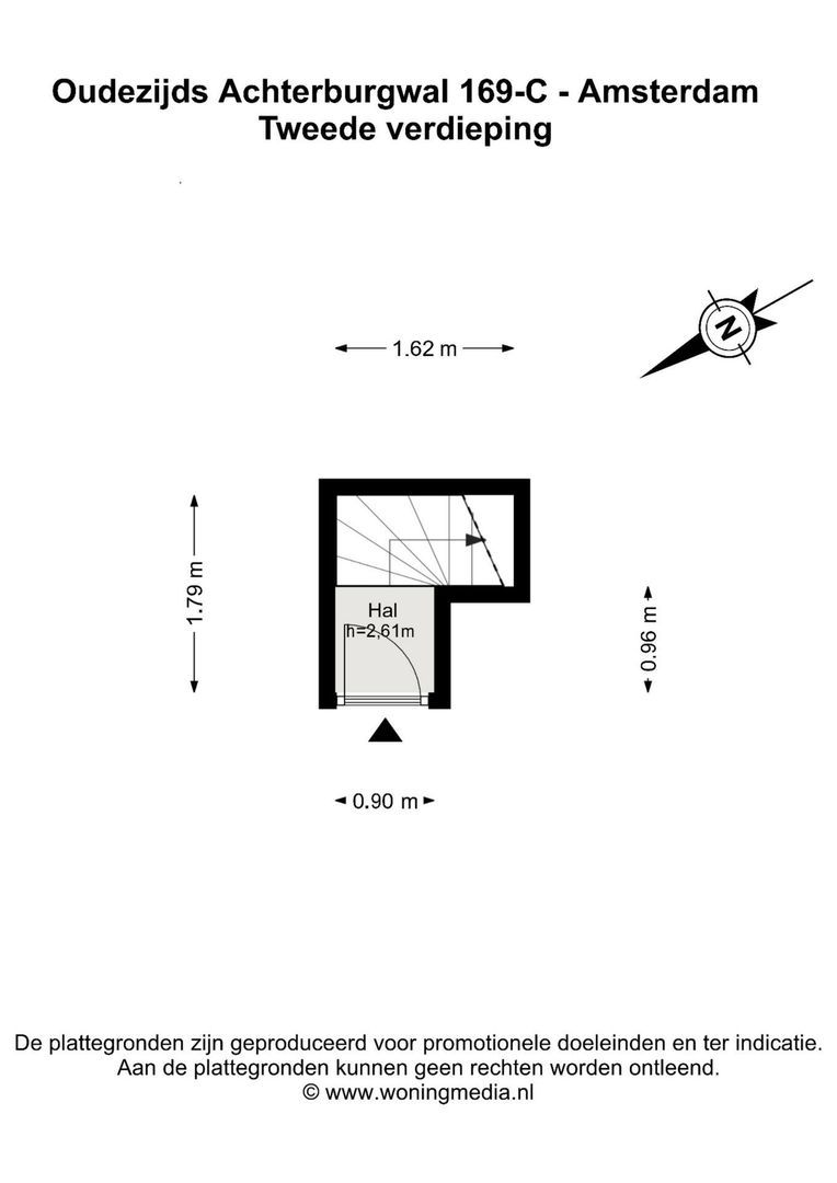 Oudezijds Achterburgwal 169 C, Amsterdam plattegrond-0