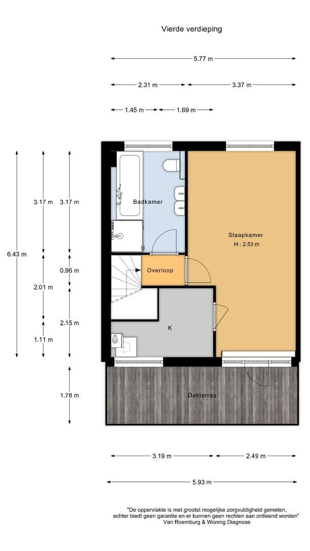 Danie Theronstraat 13 D, Amsterdam plattegrond-1