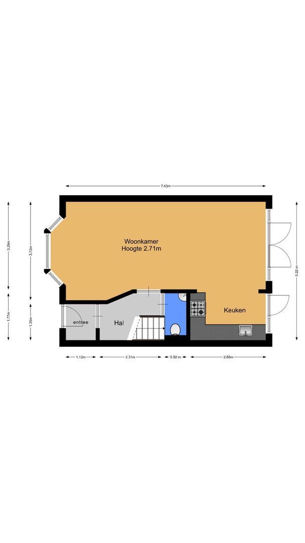 Jan Benninghstraat 44, Amstelveen plattegrond-0
