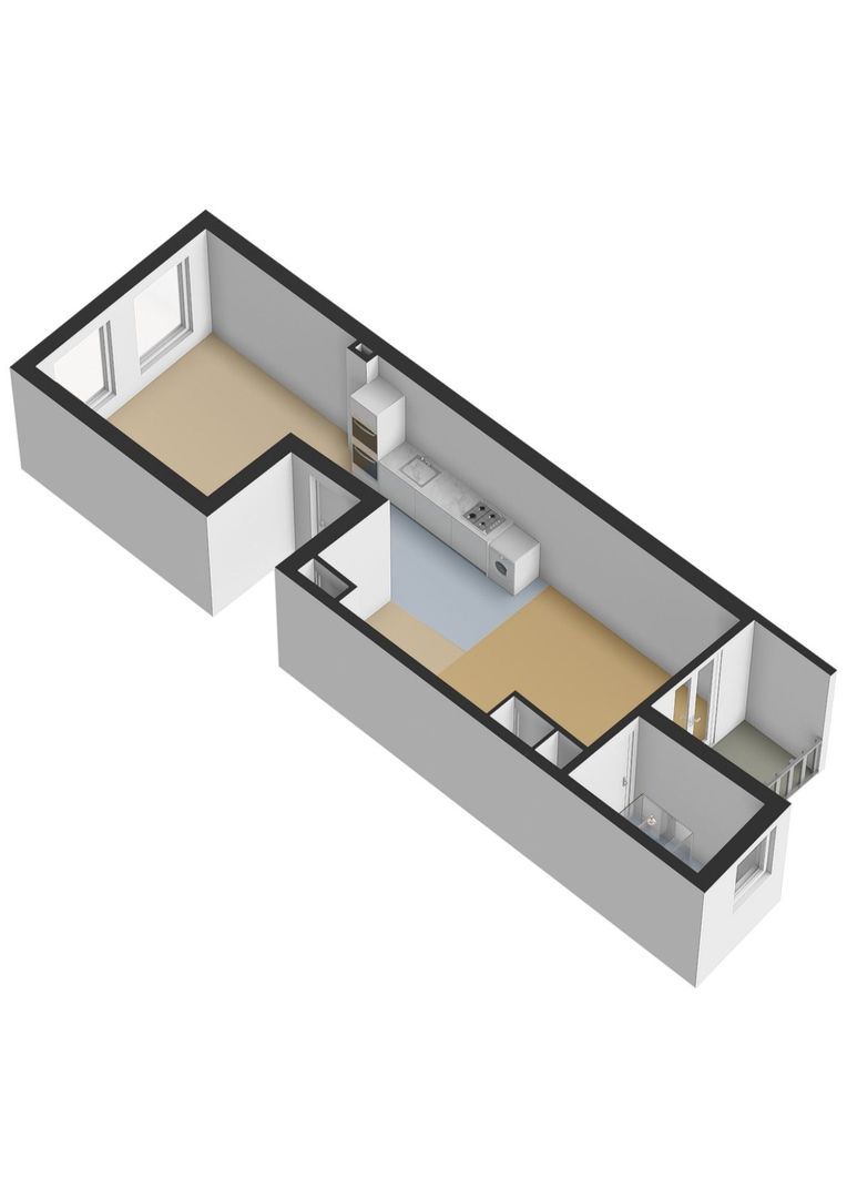 Ten Katestraat 63 1, Amsterdam plattegrond-1