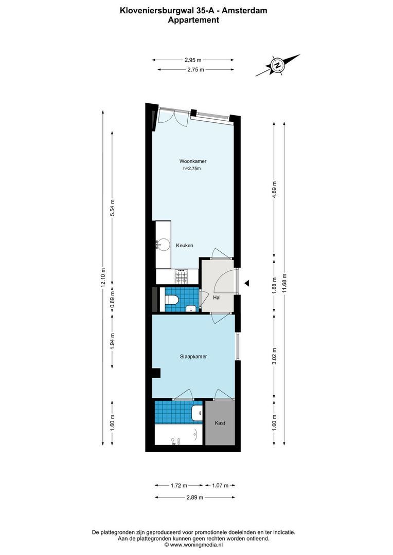Kloveniersburgwal 35 A, Amsterdam plattegrond-0