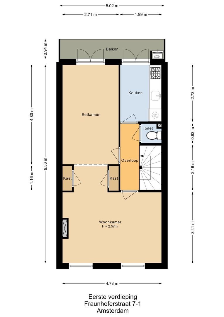 Fraunhoferstraat 7 H, Amsterdam plattegrond-3