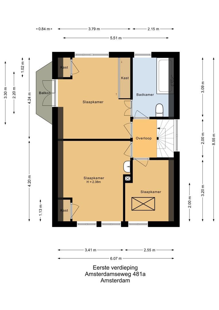 Amsterdamseweg 481 A, Amstelveen plattegrond-1