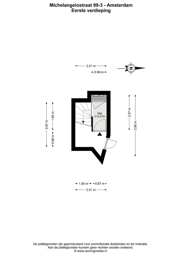 Michelangelostraat 99 3, Amsterdam plattegrond-0