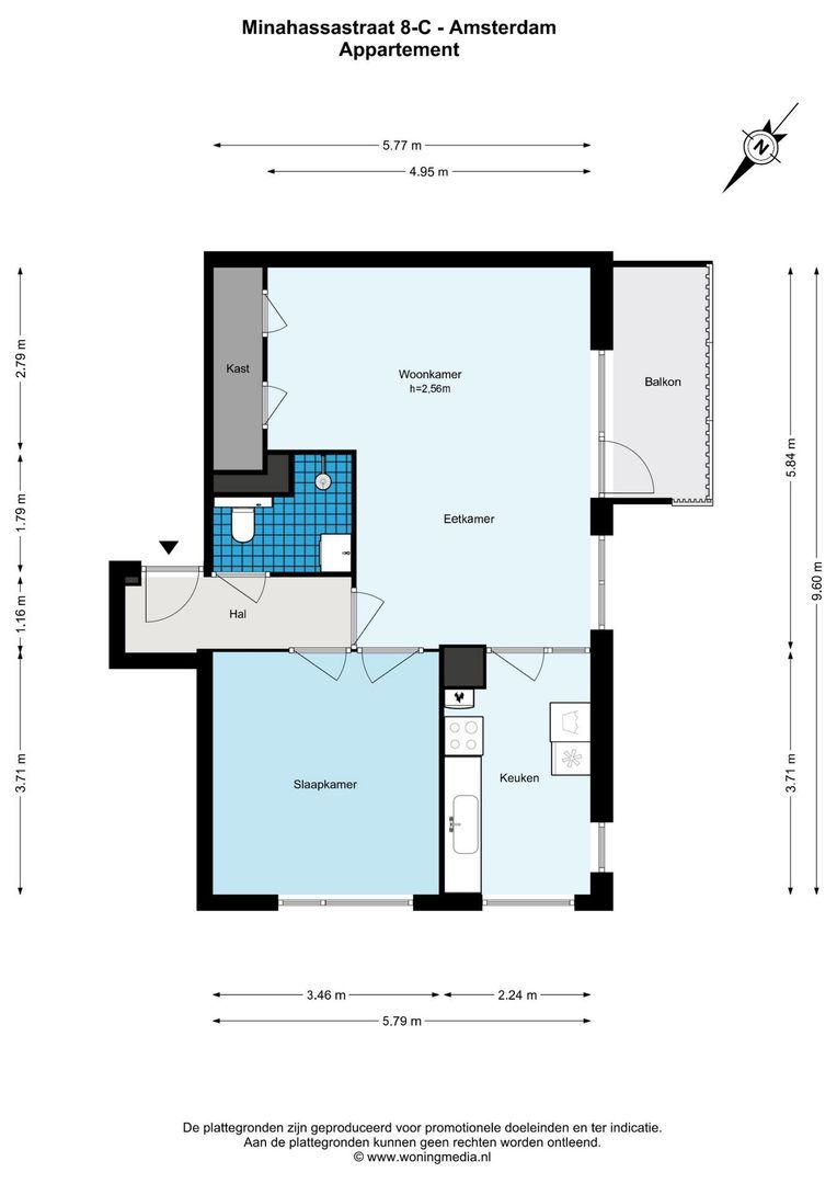 Minahassastraat 8 C, Amsterdam plattegrond-0