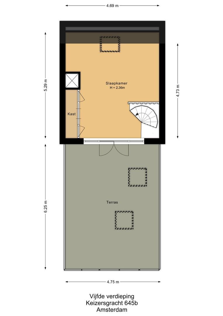 Keizersgracht 645 B, Amsterdam plattegrond-2