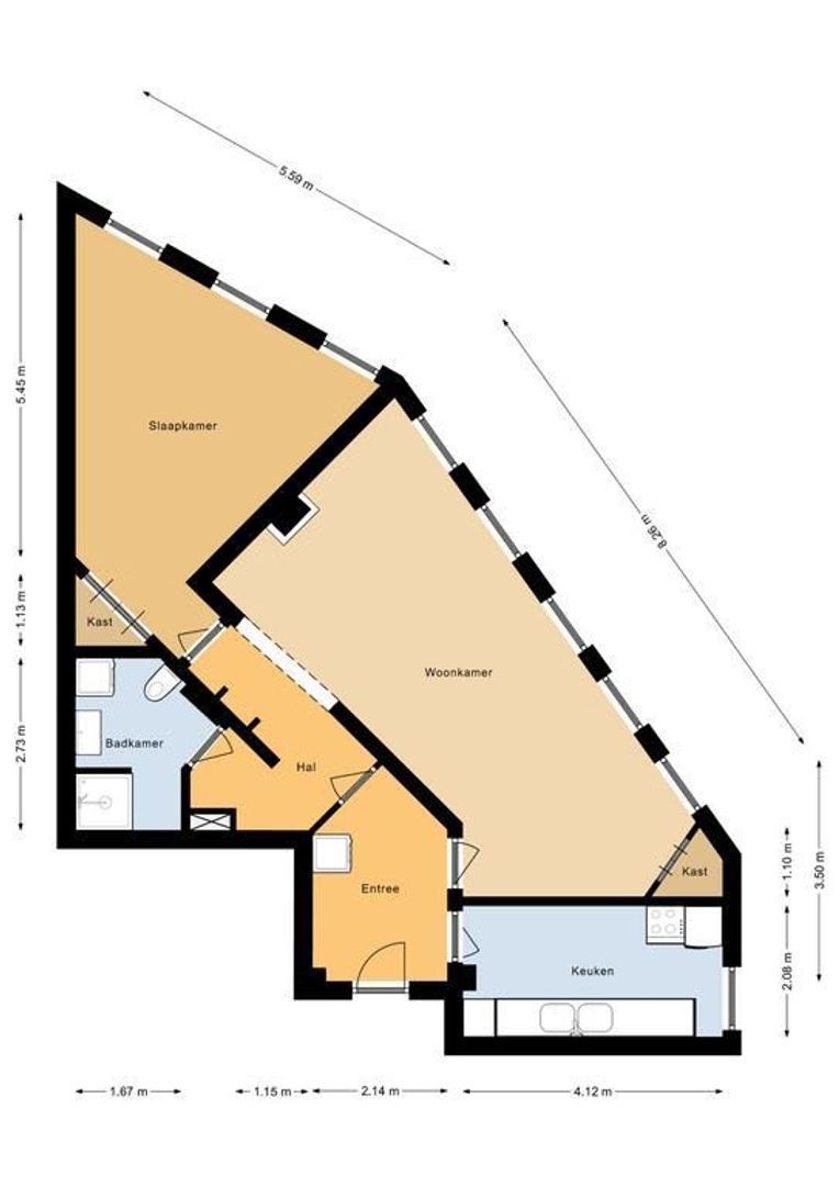 Stadionkade 14 1, Amsterdam plattegrond-0