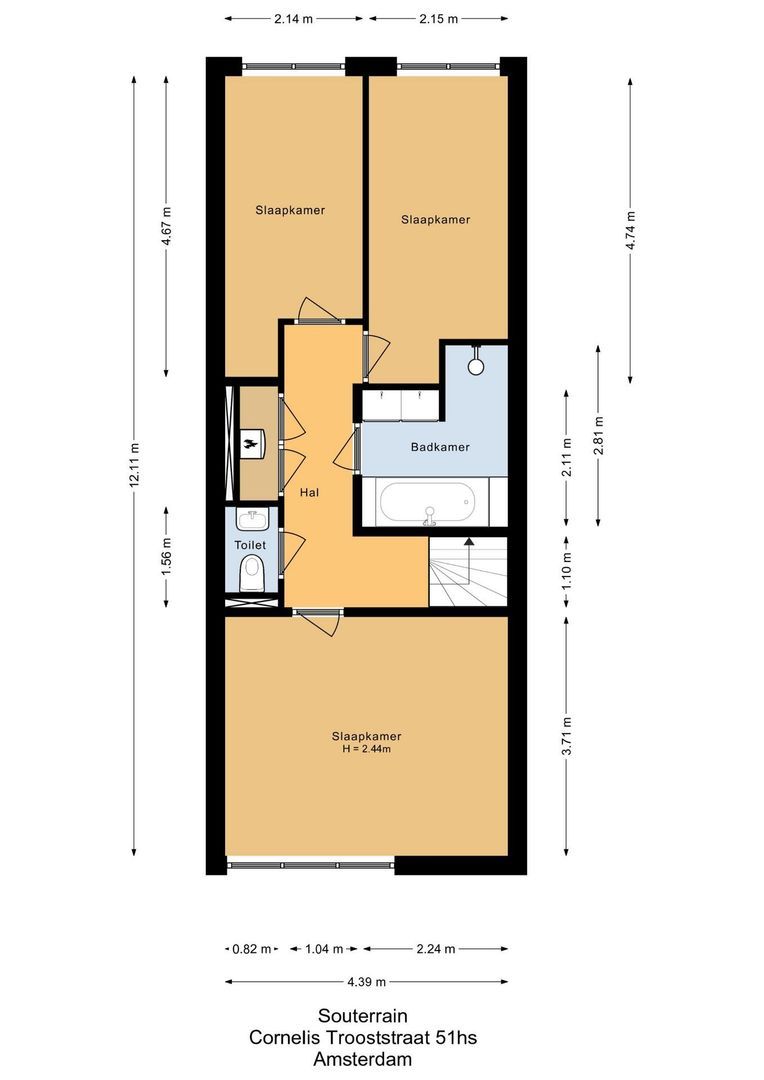 Cornelis Trooststraat 51 H, Amsterdam plattegrond-1