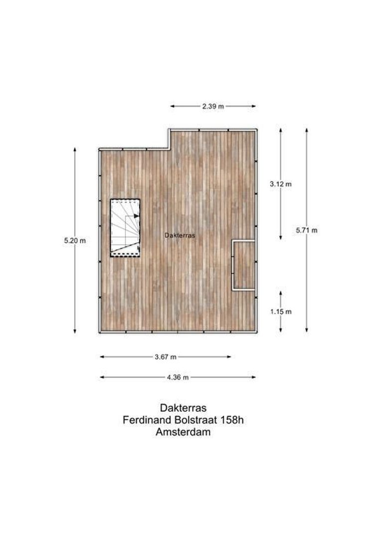 Ferdinand Bolstraat 158 H, Amsterdam plattegrond-1