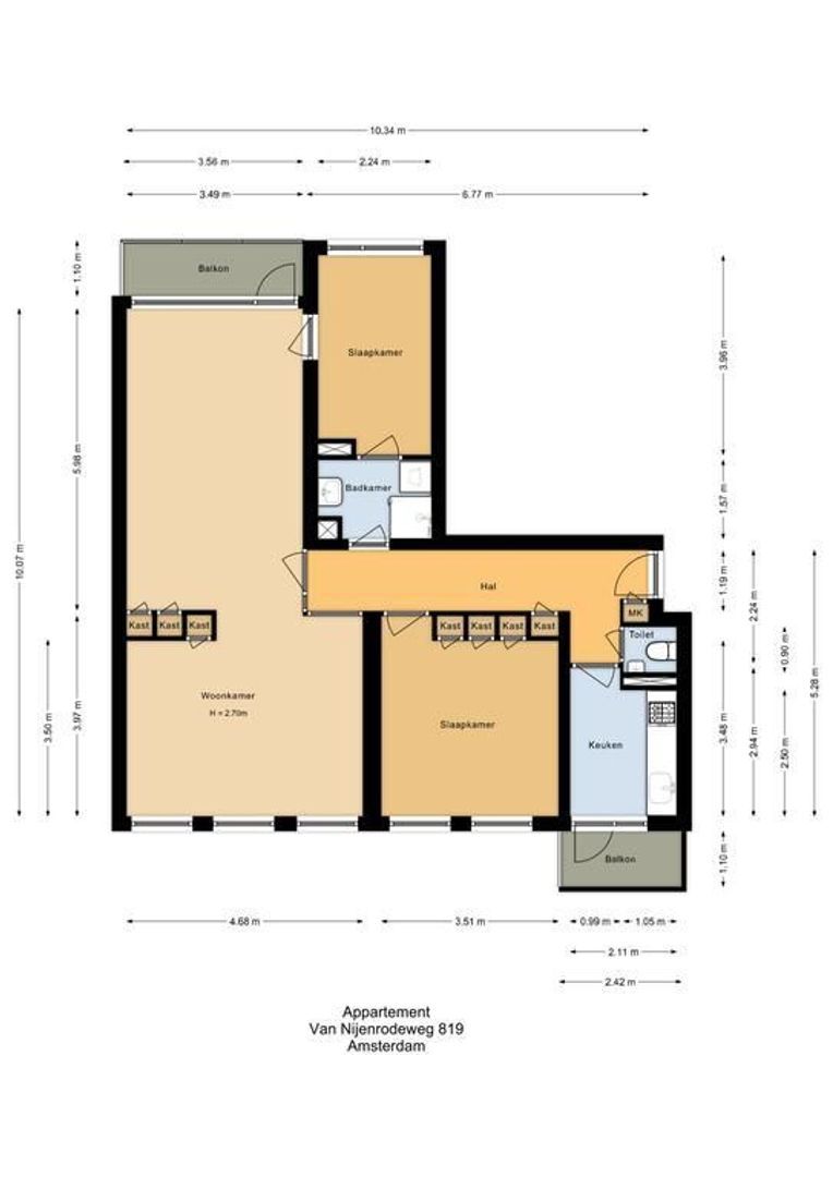 Van Nijenrodeweg 819, Amsterdam plattegrond-0