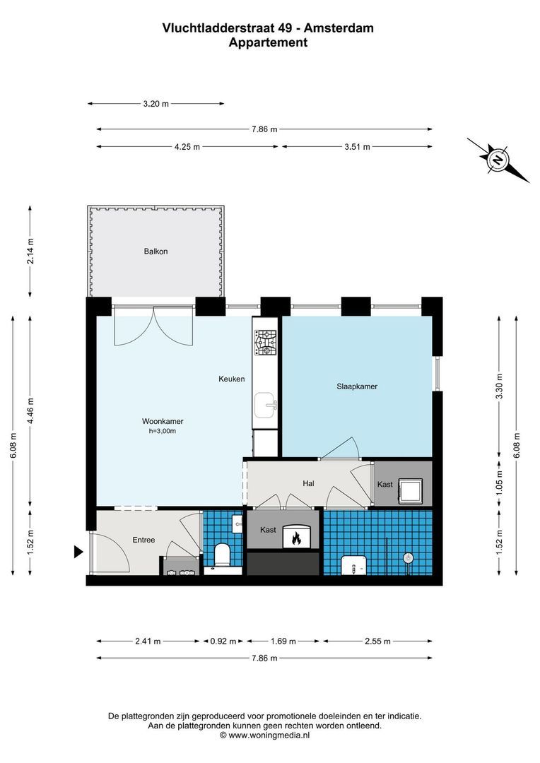 Vluchtladderstraat 49, Amsterdam plattegrond-0