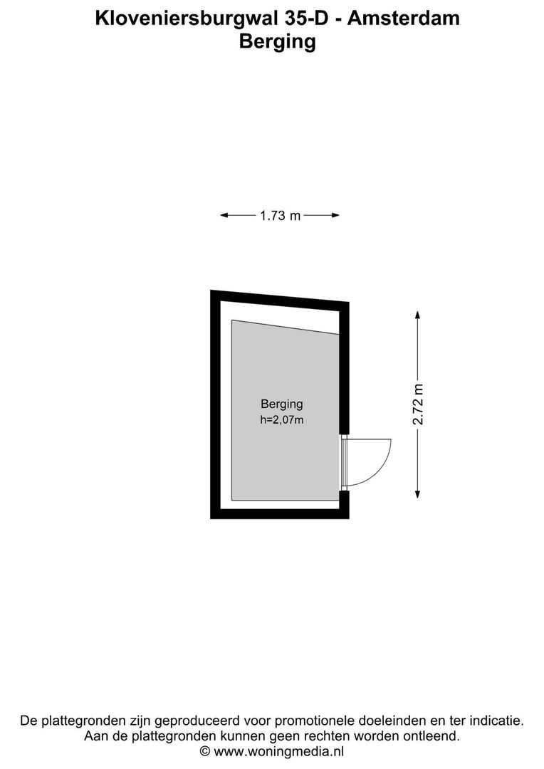 Kloveniersburgwal 35 D, Amsterdam plattegrond-1