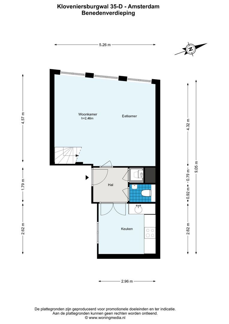 Kloveniersburgwal 35 D, Amsterdam plattegrond-0