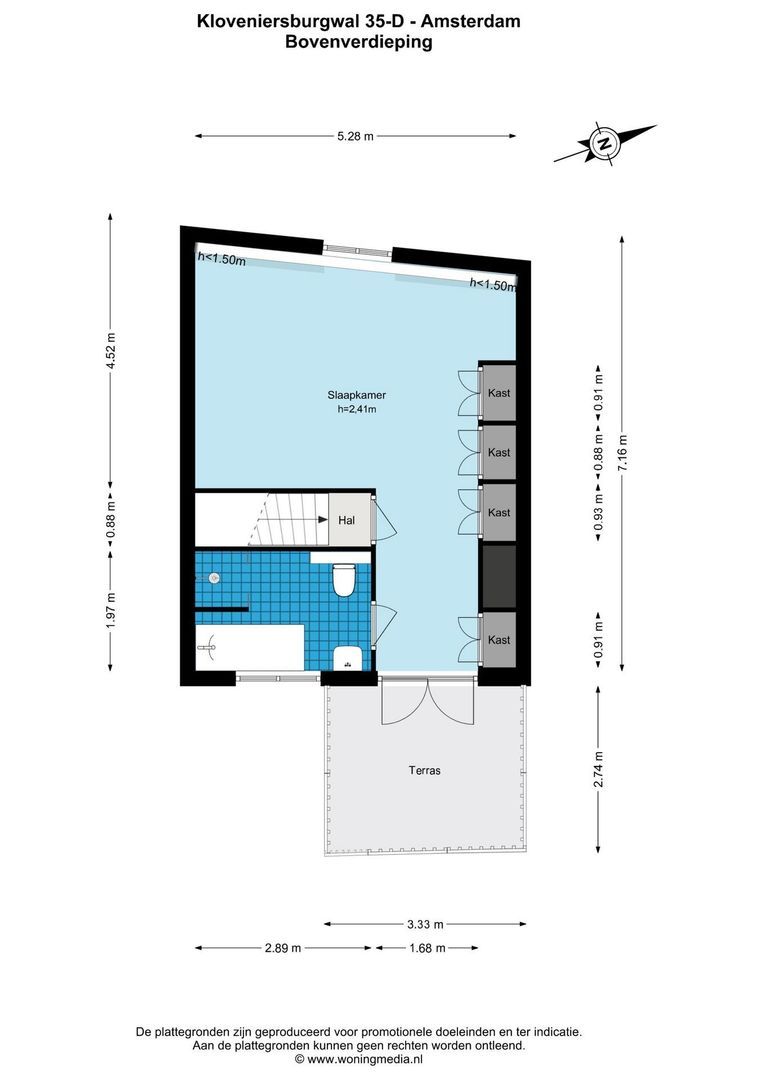 Kloveniersburgwal 35 D, Amsterdam plattegrond-2