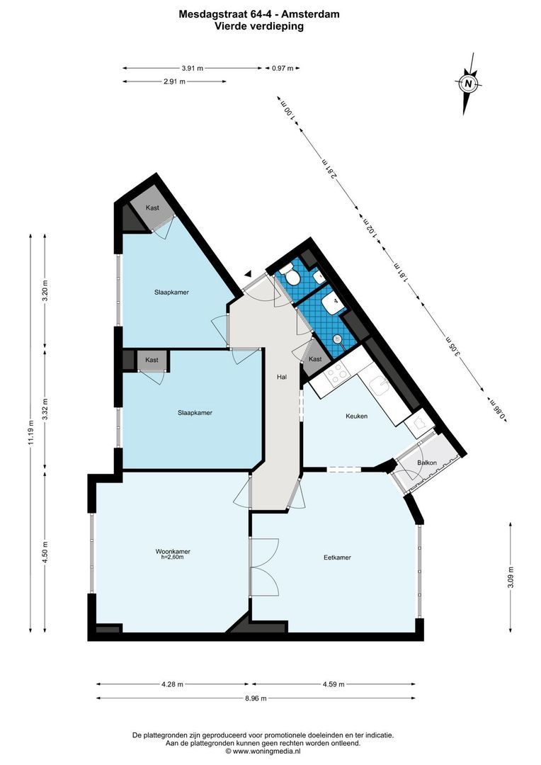 Mesdagstraat 64 4, Amsterdam plattegrond-0