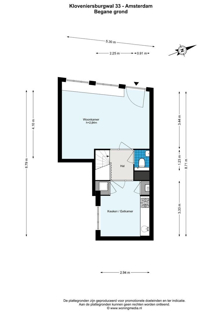 Kloveniersburgwal 33, Amsterdam plattegrond-0
