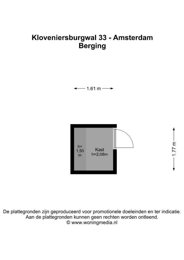 Kloveniersburgwal 33, Amsterdam plattegrond-1