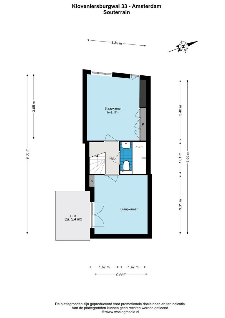 Kloveniersburgwal 33, Amsterdam plattegrond-2