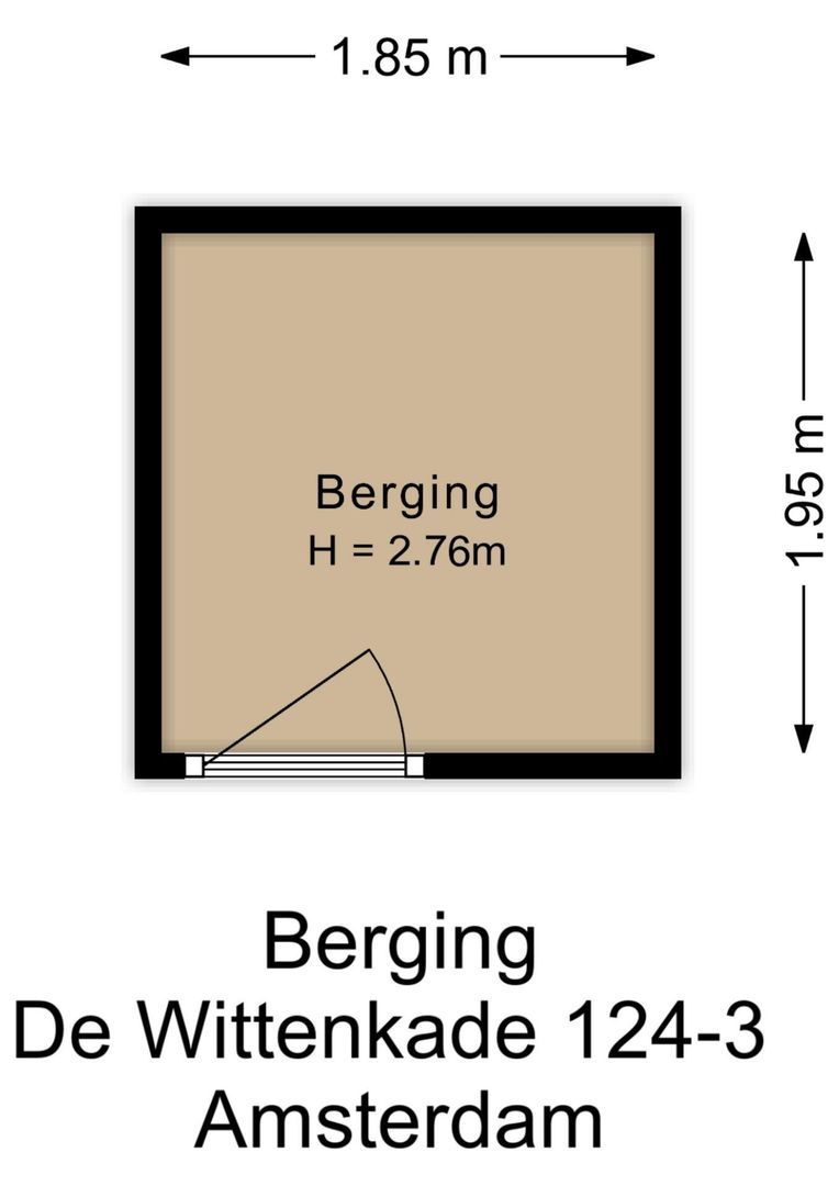 De Wittenkade 124 3, Amsterdam plattegrond-2